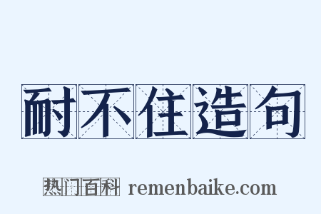 耐不住造句是什么意思的图片